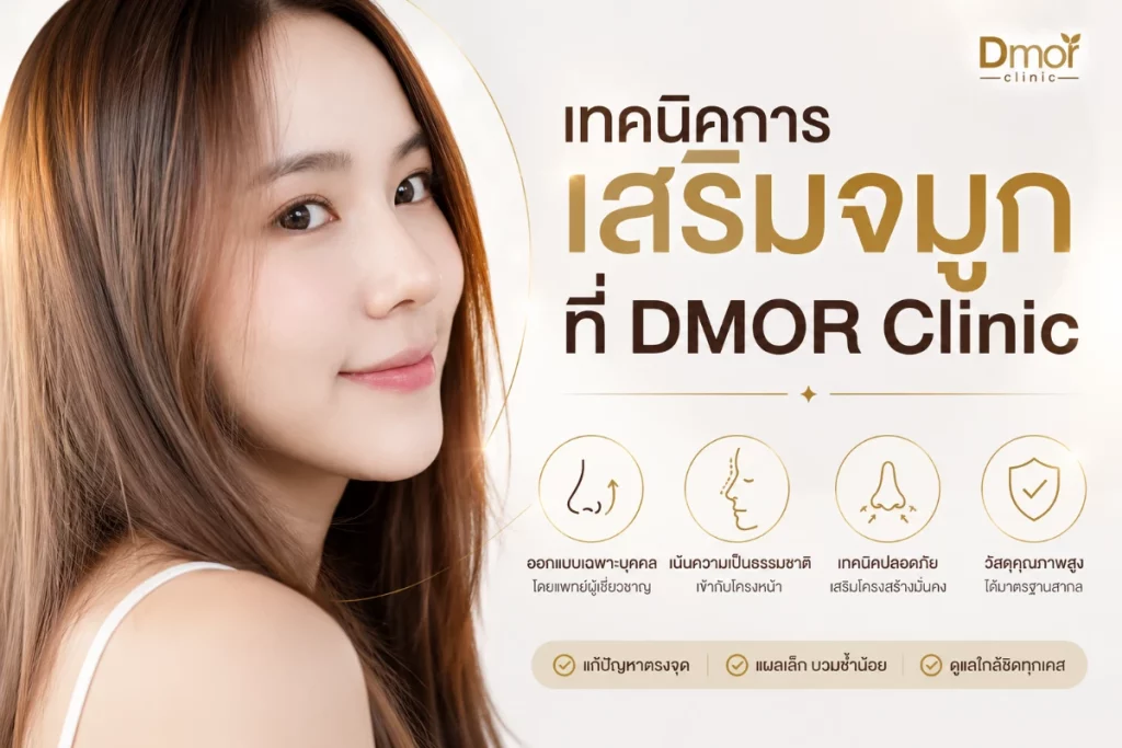 เทคนิคการเสริมจมูกที่ DMOR Clinic